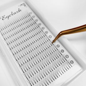 100% Handmade Premade Fans Lashes , Natural Premade Russian Volume Lashes