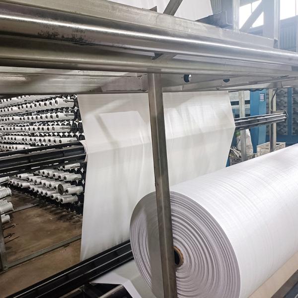 Buy Big Bag PP Woven Sack Fabric , 60-220GSM Polypropylene Woven Fabric Roll at wholesale prices