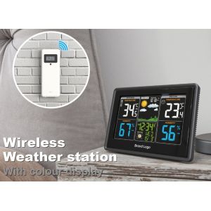 RCC Time Wireless Weather Station with Thermometer Humidity and Customized