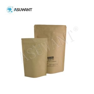 Doypack Recyclable Kraft Paper Zipper Bags Laminated Layer Material Gravure