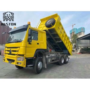 Used Sinotruk Howo Dump Trucks 375hp Left Hand Driving