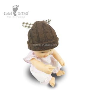 ODM OEM Cheap Wholesale Custom Kids Beanie 0-1 Years Old Brown Deer Hats Baby