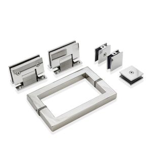 Buy cheap Square Handle Glass Clamp Kit Sturdy Stainless Steel Hinge for Frameless Shower from wholesalers