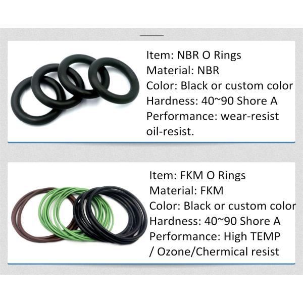 FKM 90 Shore A Rubber O Rings AS568 0.04 Inch - 0.275 Inch Cross Section