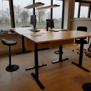 710mm Dual Motor Electric Height Adjustable CEO Meeting Table for Office