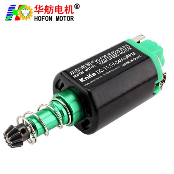 Buy Hofon HF460SA-11340L Long shaft 11.1V 34000RPM DC Carbon brush Motor for AEG Water Bomb Toy Gun at wholesale prices