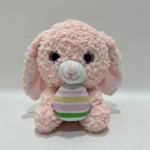 15CM Plush Toy Bunny Stuffed Animal with Colorful Eggs for Easter