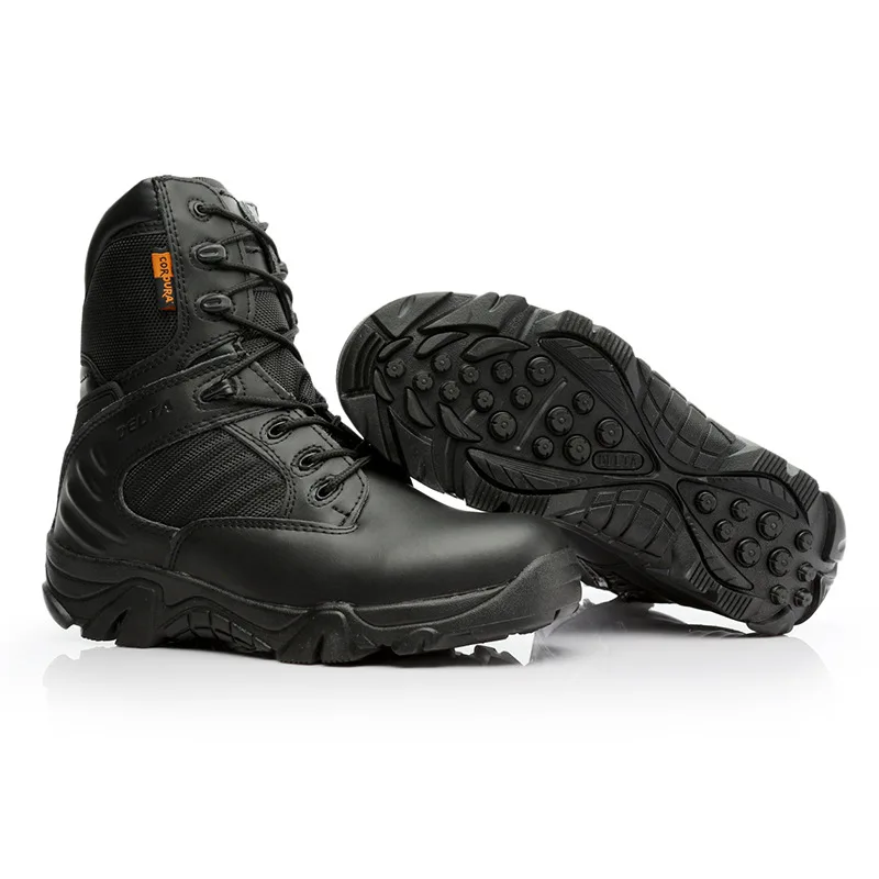 Combat Military Rubber Boots High Ankle Outdoor Tactical Men'S Desert Hiking 39-45