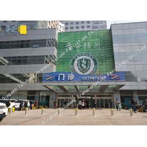 Stainless Steel Automatic Driveway Bollards , Electric Rising Bollards