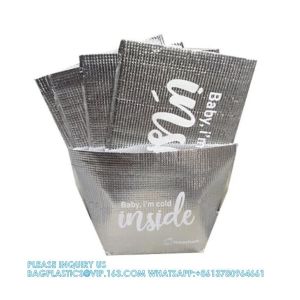 Wholesale Plastic Handle Picnic Insulated Lunch Cooler Bags Pizza Salmon Fruit