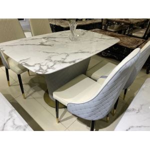 China 6 Pieces Faux Marble Tv Stand With Solid Wood Frame European Style on sale