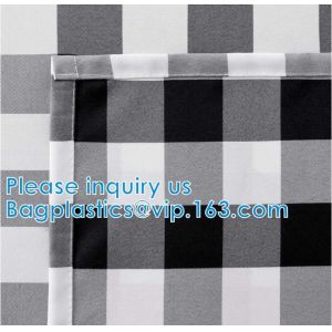 Tablecloth Rectangle Stain Resistant Spillproof Washable Polyester Gingham Table