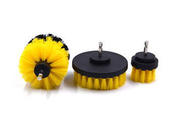 Buy Yellow Stiff Bristle Drill Brush Electric Power Scrubber Cleaning Brush at wholesale prices