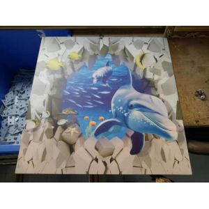 2880dpi Digital Wall Printing Machine , 63HZ 3D Wall Inkjet Printer