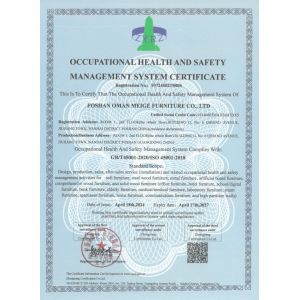 FOSHAN OMAN MEIGE FURNITURE CO.,LTD Certifications