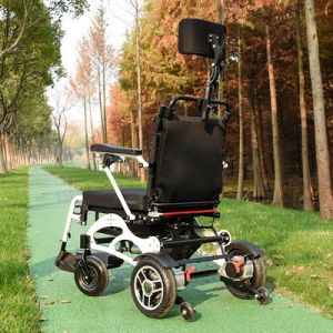 Portable Aluminum Alloy Collapsible Wheelchair With Lamp