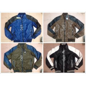 Quality 069 Men's pu fashion jacket coat stock for sale