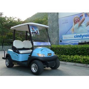 China Blue Color Flexible 2 Seater Golf Cart Car With Curtis 275A Controller on sale