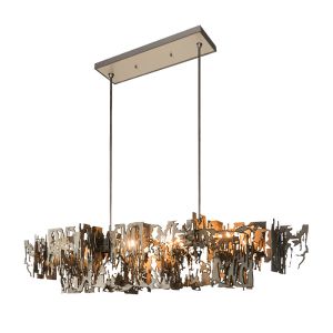 Modern Designer metal fragment Art Chandelier Rectangle Kitchen Island Hanging