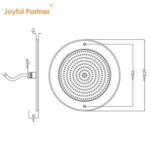 IP68 Waterproof Light 35W Ultra Slim H7.5mm Outdoor Lighting ABS Material DC 12V