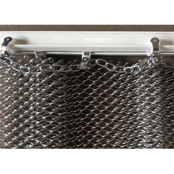 Aluminium Alloy Decorative Room Partition U / H Track Metal Mesh Drapery