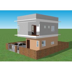 Lightweight Prefab Steel Villa Duplex Steel Frame Apartment Building Galvanized