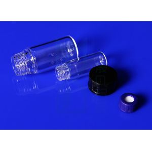 Clear Fused Silica 2.2g/Cm3 Quartz Reagent Bottle With Screw Thread Cap