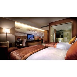 China Economic Luxury Villa Bedroom Furniture Ebony Veneer With Leather Sofa on sale