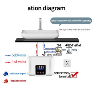 12L Kitchen Water Heaters Smart Electric Storage Water Heater Freestanding