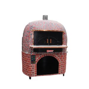 China Ceramic Tiles Round Italy Pizza Oven Lava Rock Wood Fire on sale