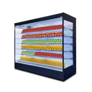 Upright Commercial Large Open Deck Chillers For Drinks Fruits