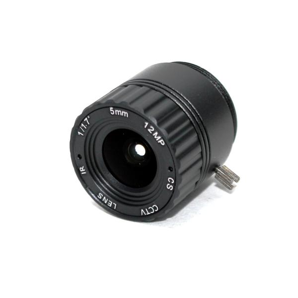 5mm 1/1.7" 4K CCTV Lens IR Correction F2.0 CS Mount Megapixels 12MP 87 degrees For UHD Security Camera