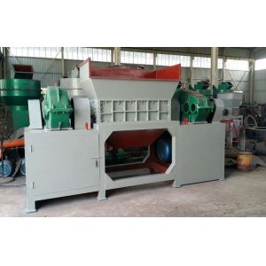 Double Roller Shredder Wood Crusher Machine With Big Feeder Opening