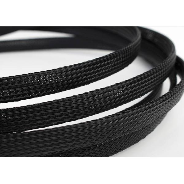 Wear Resistant Expandable Braided Sleeving Black For Cable Extra Protection