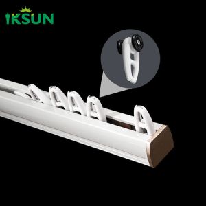 Aluminum Silent Curtain Rail Track 1.0mm Thickness Finish White