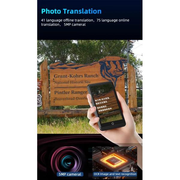 AI Writing ChatGPT Instant Voice Translator Machine Multi Language 4inch