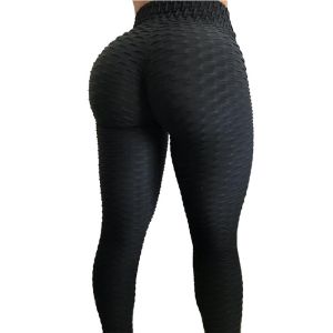 Black Polyester And Spandex Leggings Camo Lightweight Sweatwick 300g Weight