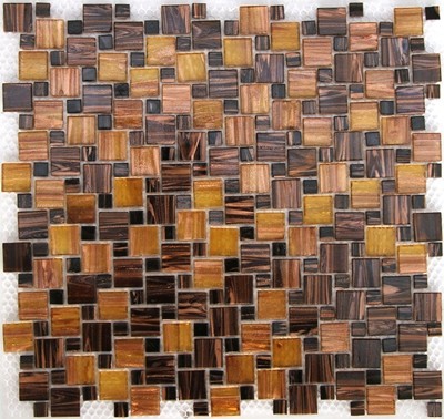 Buy kitchen backsplash tile aluminum mix glass mosaic tile LAR003 at wholesale prices