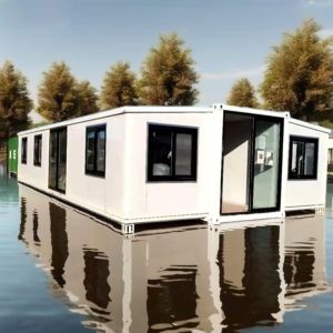 Double Wings 3 In 1 Folding Expandable Container Homes With Fireproof Panel