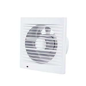 Plastic Square Wall Mounted Bathroom Exhaust Fan with Louver Net and Axial Flow
