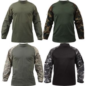Adults Long Sleeve Military Camouflage T Shirt Custom Printing Casual Style