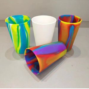 Food Grade Silicone Cup Collapsible Unbreakable Drinking Cup for Travel Mixed