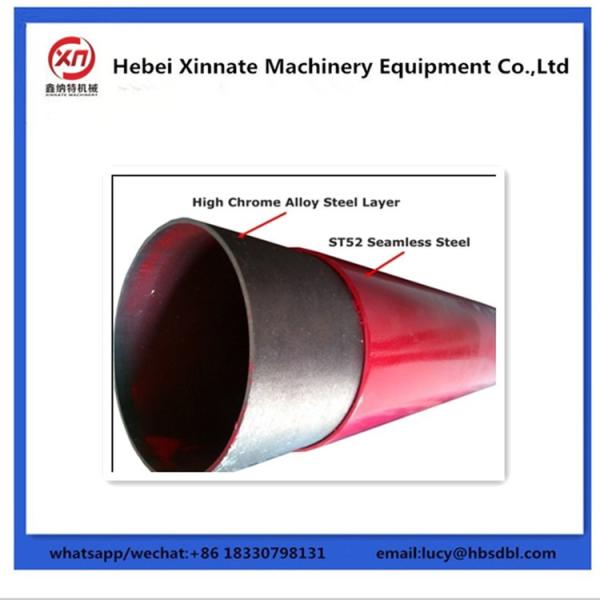 ST52 Seamless Concrete Pump Pipe , DN100 DN125 Concrete Pump Delivery Pipe