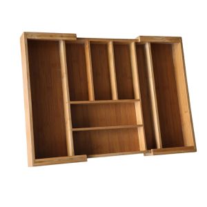 Quality expandable kitchen bamboo drawer organizer and cutlery tray for sale