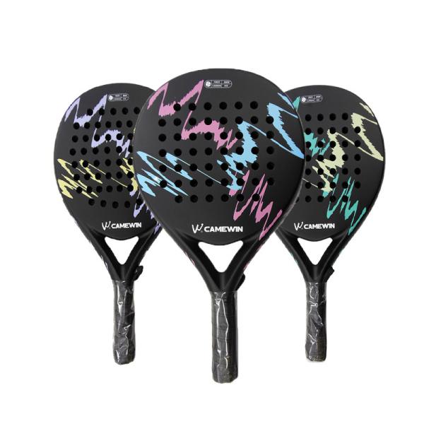 Buy Full Carbon Beach Tennis Racket Soft EVA Face Raqueta With Bag Unisex Equipment Padel Racket at wholesale prices