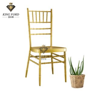 20*1.0MM Tube Gold Iron Aluminum Chiavari Banquet Chairs