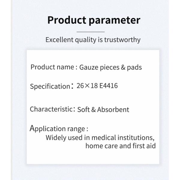 Gauze Pads & Gauze Swabs Medical Gauze Sponge Squares 5*5cm-16p