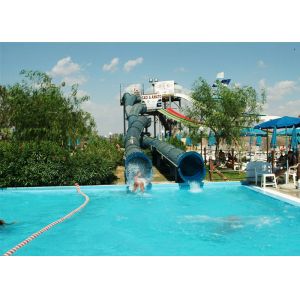 Eco - Friendly Custom Water Slides Funny Amusement Tube Slide 12m Heigth