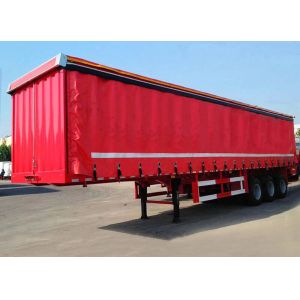 3 Axles Box Body Curtain Side Van Truck Semi Cargo Trailer