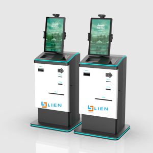 21.5 inch Touch Display Self Check in Hotel Kiosk With Key Dispenser And